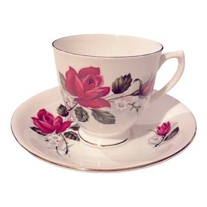Vintage ROYAL KENT Bone China Set Tea Cup & Tea Saucer Porcelain Set